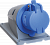 Розетка стационарная ССИ-113 16А-6ч/200-250В 2Р+РЕ IP44 MAGNUM ИЭК